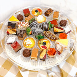 Small platter of mini French pastries