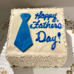 Square cake with Father's Day Tie